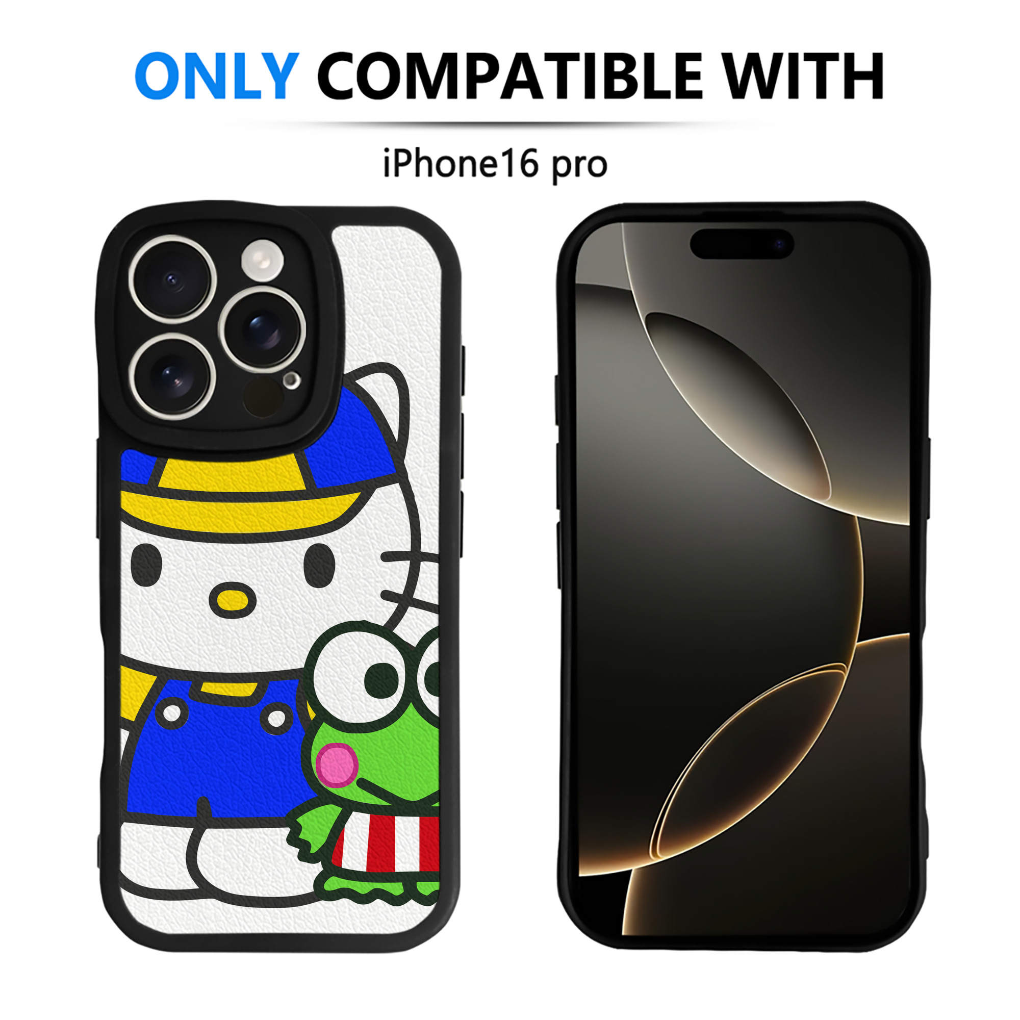 （画像用） Hello Kitty ハローキティ 【iPhone 16シリーズ対応】シリコンスマホケース（レザー調） 材質：シリコン